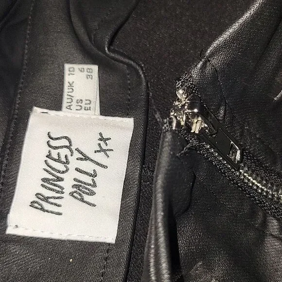 Princess Polly Faux Leather Flagstaff Pant | Black | 6 - Picture 7 of 8